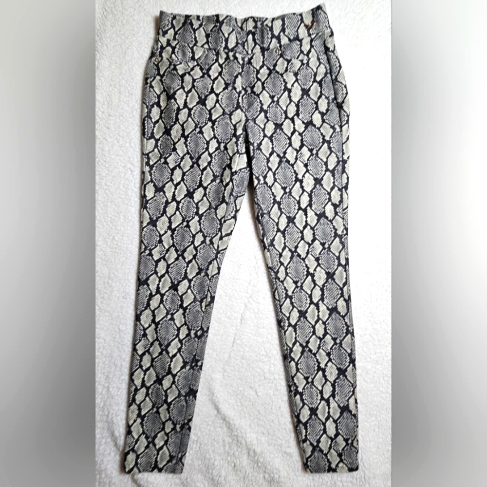 Michael Kors Snakeskin Print Jeggings Stretch Pants Size Medium